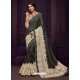 Black Imported Fabrics Heavy Embroidered Designer Party Wear Saree