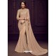 Light Beige Imported Fabrics Heavy Embroidered Designer Party Wear Saree