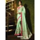 Sea Green Silk Designer Embroidered Saree