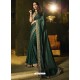 Dark Green Silk Designer Embroidered Saree