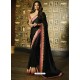 Black Silk Designer Embroidered Saree