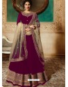 Purple Georgette Embroidered Designer Anarkali Suit