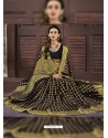 Black Chiffon Jaquard Designer Saree