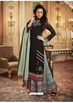 Black Georgette Designer Palazzo Suit