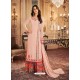 Baby Pink Georgette Designer Palazzo Suit