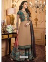 Camel Georgette Designer Palazzo Suit