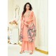 Peach Upada Silk Embroidered Palazzo Suit