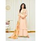 Off White Upada Silk Embroidered Palazzo Suit