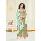 Taupe Upada Silk Embroidered Palazzo Suit