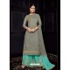 Taupe Pure viscose Uppada Silk Heavy Embroidered Palazzo Suit