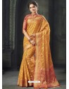 Mustard Kota Silk Designer Jaquard Work Saree