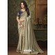 Taupe Georgette Two Tone Silk Party Wear Saree