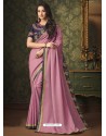 Hotpink Two Tone Silk Party Wear Saree