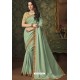 Olive Green Two Tone Silk Party Wear Saree