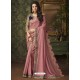 Dusty Pink Two Tone Silk Party Wear Saree