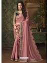 Dusty Pink Two Tone Silk Party Wear Saree