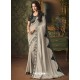 Silver Two Tone Silk Party Wear Saree