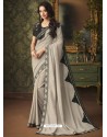 Silver Two Tone Silk Party Wear Saree