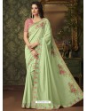 Sea Green Two Tone Silk Party Wear Saree