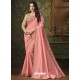 Peach Two Tone Silk Party Wear Saree