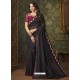 Black Two Tone Silk Party Wear Saree