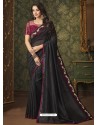 Black Two Tone Silk Party Wear Saree