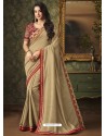 Gold Two Tone Silk Party Wear Saree