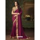 Deep Wine Two Tone Silk Party Wear Saree