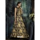 Black And Gold Jacquard Designer Readymade Gown