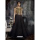 Pretty Black Jacquard Designer Readymade Gown