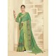 Green Embroidered Two Tone Silk Designer Saree