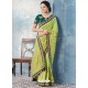 Latest Green Silk Embroidered Designer Saree