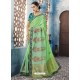 Jade Green Silk Embroidered Designer Saree