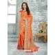 Latest Orange Uppada Silk Jaquard Work Designer Saree