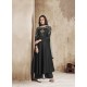 Black Maslin Embroidered Designer Palazzo Suit
