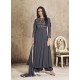 Carbon Maslin Embroidered Designer Palazzo Suit