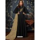 Black Art Silk Hand Worked Designer Gown Style Suit