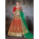 Red Net Embroidered Designer Lehenga Choli