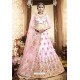 Pink Silk Zari Embroidered Designer Lehenga Choli