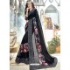 Black Georgette Heavy Embroidered Party Wear Saree