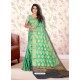 Jade Green Banarasi Silk Jaquard Work Designer Saree