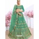 Jade Green Silk Heavy Zari Embroidered Wedding Lehenga Choli
