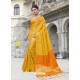 Orange Chanderi Silk Jacquard Zari Worked Designer Saree