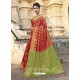 Red Chanderi Silk Jacquard Zari Worked Designer Saree