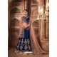 Navy Blue Banarasi Silk Heavy Embroidered Designer Lehenga Choli