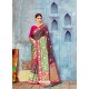 Multi Colour Banarasi Silk Jaquard Work Designer Saree