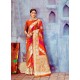 Red Banarasi Silk Jaquard Work Designer Saree