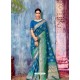 Blue Banarasi Silk Jaquard Work Designer Saree