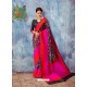 Black And Red Banarasi Silk Jaquard Work Designer Saree