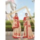 Light Beige Two Tone Art Silk Heavy Embroidered Designer Saree